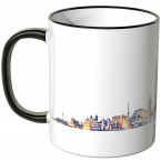 JUNIWORDS Tasse "Guten Morgen Ulm!" Skyline bei Nacht