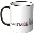 JUNIWORDS Tasse "Guten Morgen Barcelona!" Skyline bei Nacht