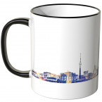 JUNIWORDS Tasse "Guten Morgen Stuttgart!" Skyline bei Nacht