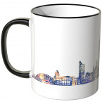 JUNIWORDS Tasse "Guten Morgen Leipzig!" Skyline bei Nacht