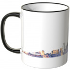 JUNIWORDS Tasse "Good Morning Miami!" Skyline bei Nacht