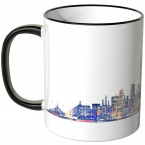 JUNIWORDS Tasse "Good Morning Boston!" Skyline bei Nacht