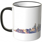 JUNIWORDS Tasse "Good Morning Philadelphia!" Skyline bei Nacht