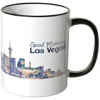 JUNIWORDS Tasse "Good Morning Las Vegas!" Skyline bei Nacht