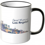 JUNIWORDS Tasse "Good Morning Los Angeles!" Skyline bei Nacht