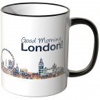 JUNIWORDS Tasse "Good Morning London!" Skyline bei Nacht