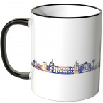 JUNIWORDS Tasse "Guten Morgen Wuppertal!" Skyline bei Nacht