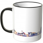 JUNIWORDS Tasse "Guten Morgen Aachen!" Skyline bei Nacht