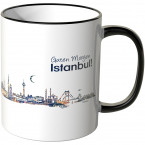 JUNIWORDS Tasse "Guten Morgen Istanbul!" Skyline bei Nacht
