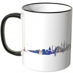 JUNIWORDS Tasse "Guten Morgen Istanbul!" Skyline bei Nacht