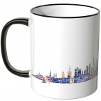 JUNIWORDS Tasse "Guten Morgen Stockholm!" Skyline bei Nacht