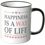 JUNIWORDS Tasse Happiness is a way of Life