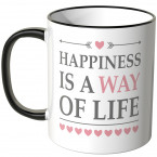 JUNIWORDS Tasse Happiness is a way of Life