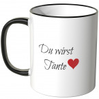 JUNIWORDS Tasse Du wirst Tante