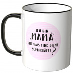 JUNIWORDS Tasse Ich bin "Mama" und was sind deine Superkräfte?