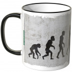 JUNIWORDS Tasse Evolution Affe