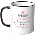 hinfallen aufstehen krönchen richten weitergehen tasse