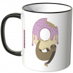 donut faultier tasse