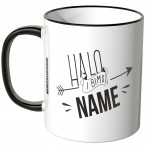 JUNIWORDS personalisierte Tasse Halo I bims *Männername*