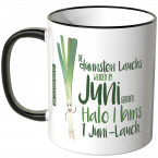 JUNIWORDS Tasse Die dünnsten Lauchs werden im Juni geboren...