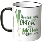 JUNIWORDS Tasse Die dünnsten Lauchs werden im Oktober geboren...