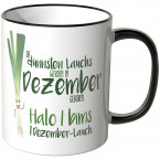 JUNIWORDS Tasse Die dünnsten Lauchs werden im Dezember geboren...