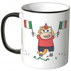 JUNIWORDS Tasse Italien Einhorn-Flagge