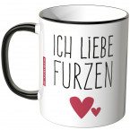 JUNIWORDS Tasse Ich liebe furzen