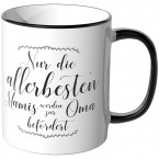 JUNIWORDS Tasse Nur die allerbesten Mamis werden zur Oma befördert - Motiv 8