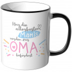 JUNIWORDS Tasse Nur die allerbesten Mamis werden zur Oma befördert - Motiv 10