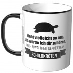 JUNIWORDS Tasse Sieht vielleicht so aus, als würde ich dir zuhören. - Schildkröten