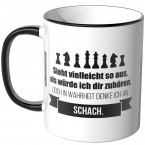 JUNIWORDS Tasse Sieht vielleicht so aus, als würde ich dir zuhören - Schach