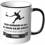 JUNIWORDS Tasse Sieht vielleicht so aus, als würde ich dir zuhören - Tennis