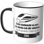 JUNIWORDS Tasse Sieht vielleicht so aus, als würde ich dir zuhören - Züge