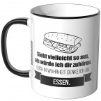 JUNIWORDS Tasse Sieht vielleicht so aus, als würde ich dir zuhören - Essen