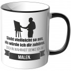 JUNIWORDS Tasse Sieht vielleicht so aus, als würde ich dir zuhören - Malen