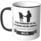 JUNIWORDS Tasse Sieht vielleicht so aus, als würde ich dir zuhören - Malen