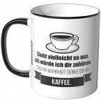 JUNIWORDS Tasse Sieht vielleicht so aus, als würde ich dir zuhören - Kaffee