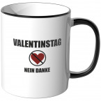 JUNIWORDS Tasse Valentinstag, nein Danke.