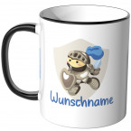 JUNIWORDS Tasse Ritter mit Schwert und Wunschname