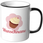 JUNIWORDS Tasse Cupcake mit Wunschname - Motiv 2