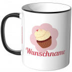 JUNIWORDS Tasse Cupcake mit Wunschname - Motiv 2