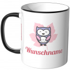 JUNIWORDS Tasse Eule mit Wunschname