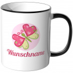 JUNIWORDS Tasse Schmetterling mit Wunschname - Motiv 5