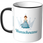 JUNIWORDS Tasse Prinzessin Pink mit Wunschname