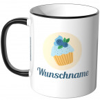 JUNIWORDS Tasse Cupcake mit Wunschname - Motiv 6