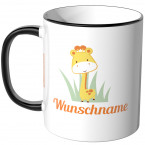 JUNIWORDS Tasse Giraffe mit Wunschname