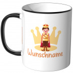 JUNIWORDS Tasse Prinz mit Wunschname