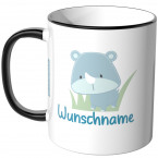 JUNIWORDS Tasse Nashorn mit Wunschname