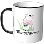 JUNIWORDS Tasse Zebra mit Wunschname